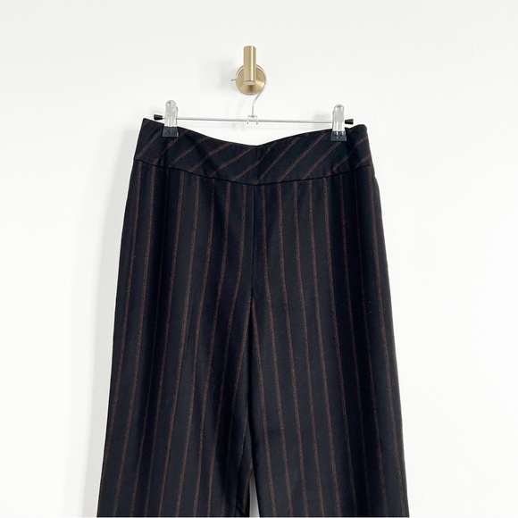 AKRIS Wool & Cashmere Black Striped Trouser Dress Pants Size US 6 - Picture 2 of 6